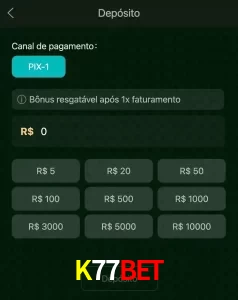 deposits K77BET